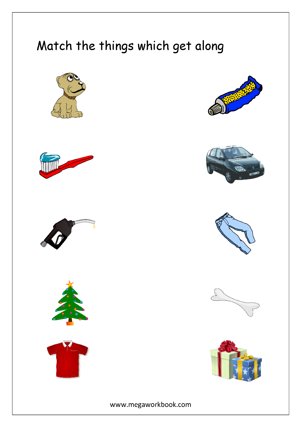 Things That Go Together Worksheets Free Printable What Goes Together Worksheets MegaWorkbook