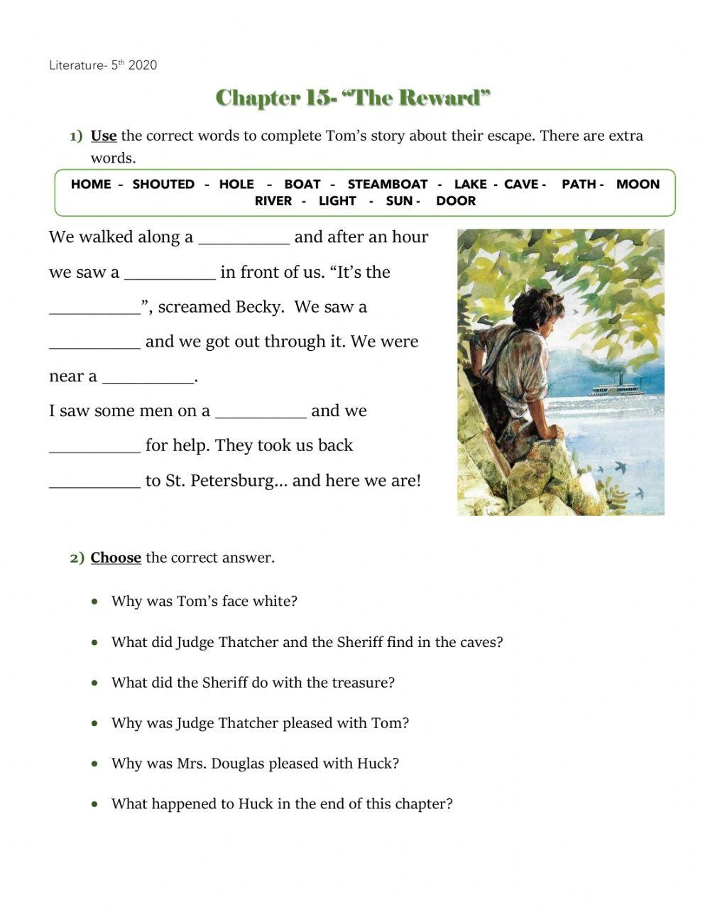 Tom Sawyer Chapter 1 ESL Worksheet By Csarc68 Worksheets Library Tom Sawyer Chapter 1 ESL Worksheet By Csarc68 Worksheets Library