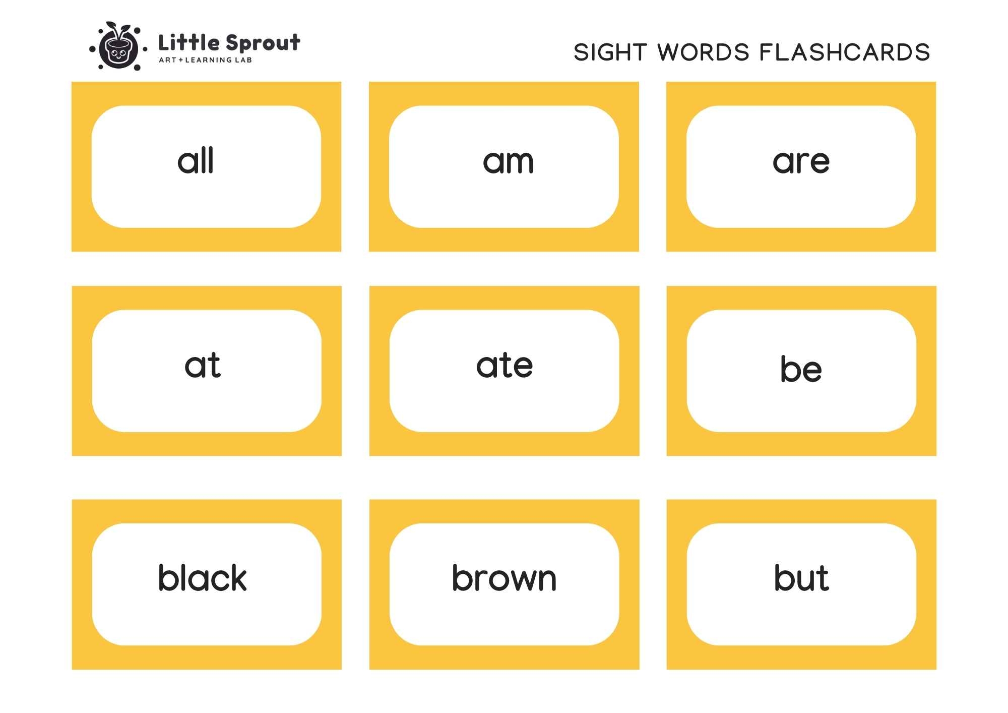 Printable Sight Word Flashcards For Preschool Printable Sight Word Flashcards For Preschool