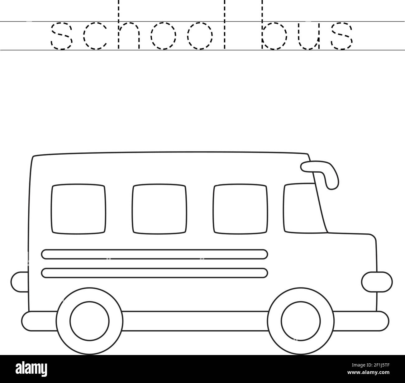 Trace The Word Color Cartoon School Bus Handwriting Practice For Preschool Kids Stock Vector Image U0026 Art Alamy Trace The Word Color Cartoon School Bus Handwriting Practice For Preschool Kids Stock Vector Image U0026 Art Alamy