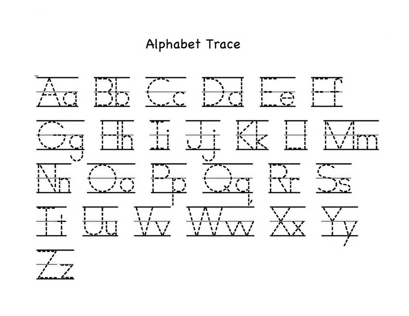 Tracing Letters Az Free Printable Printable Party Favors Tracing Letters Az Free Printable Printable Party Favors