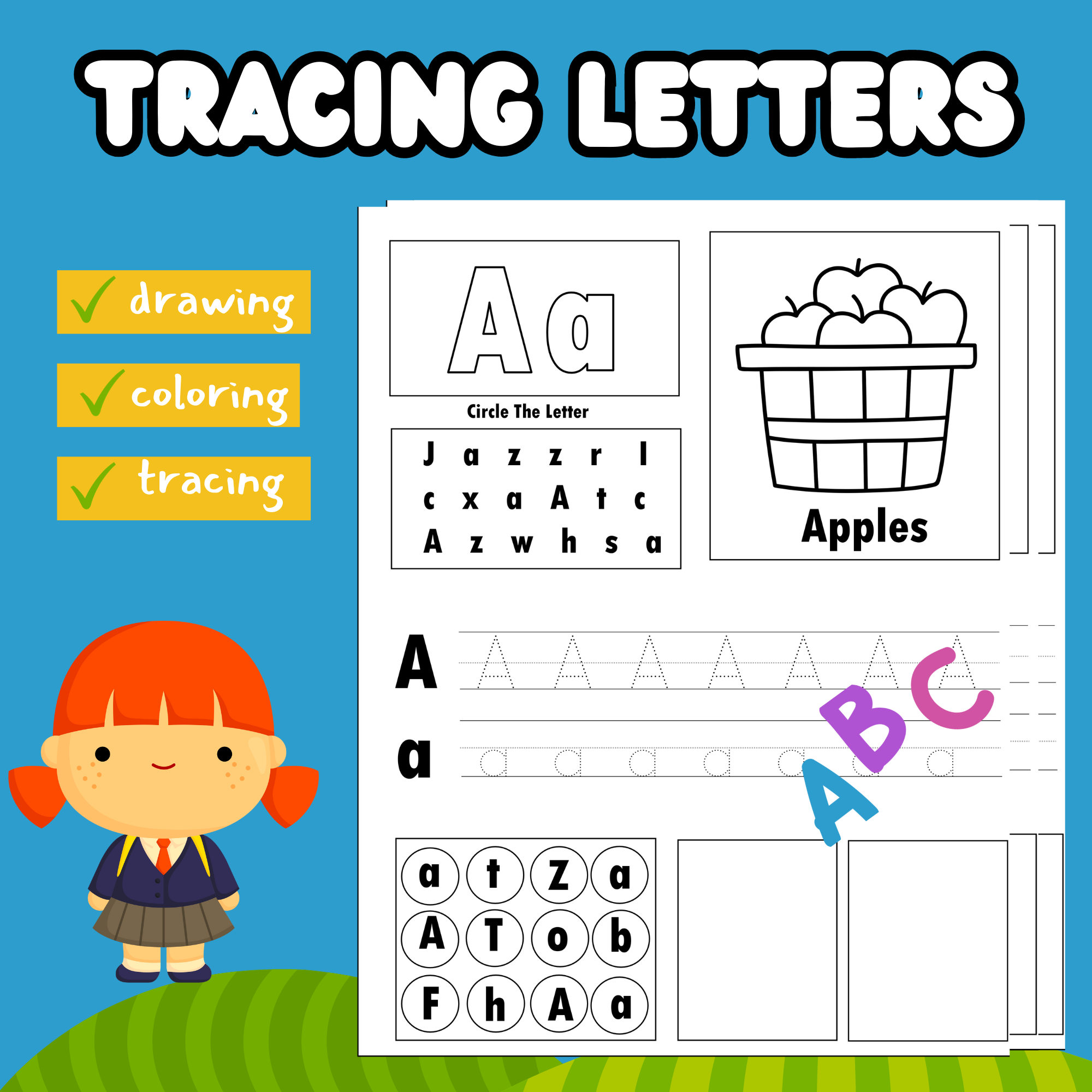 Tracing Alphabets Worksheets For Kindergarten