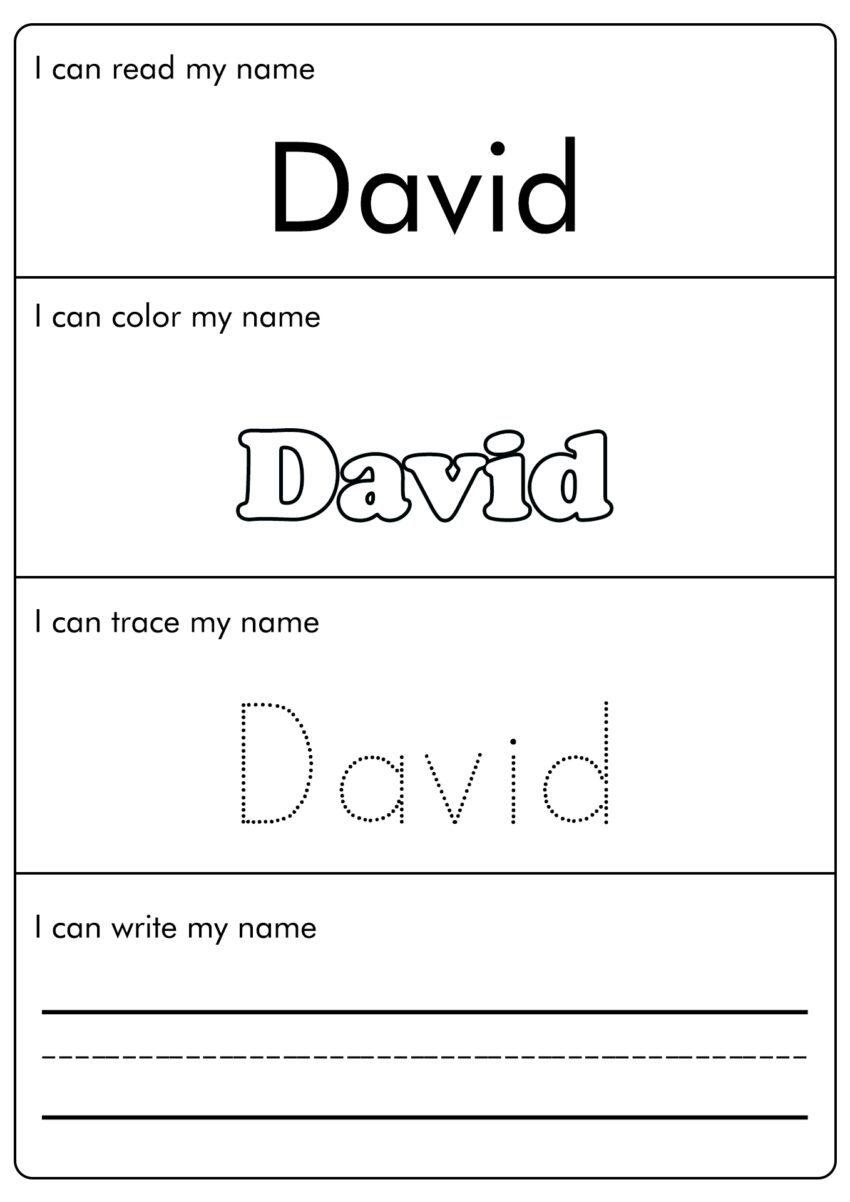 Tracing Name Worksheets 2025