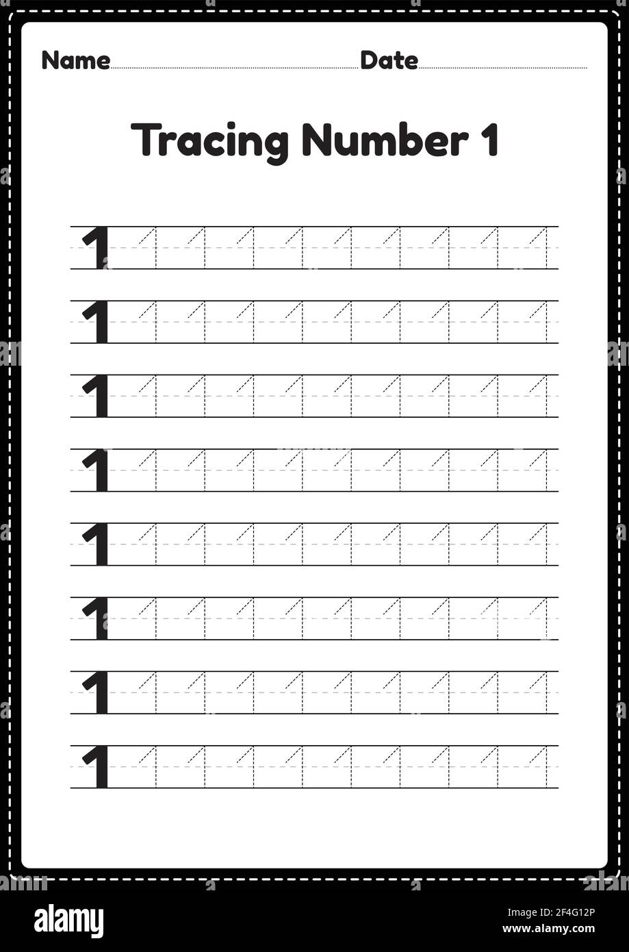 Number 1 Printable Worksheet Number 1 Printable Worksheet