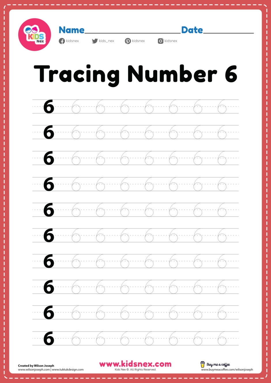 Preschool Number 6 Printables Preschool Number 6 Printables