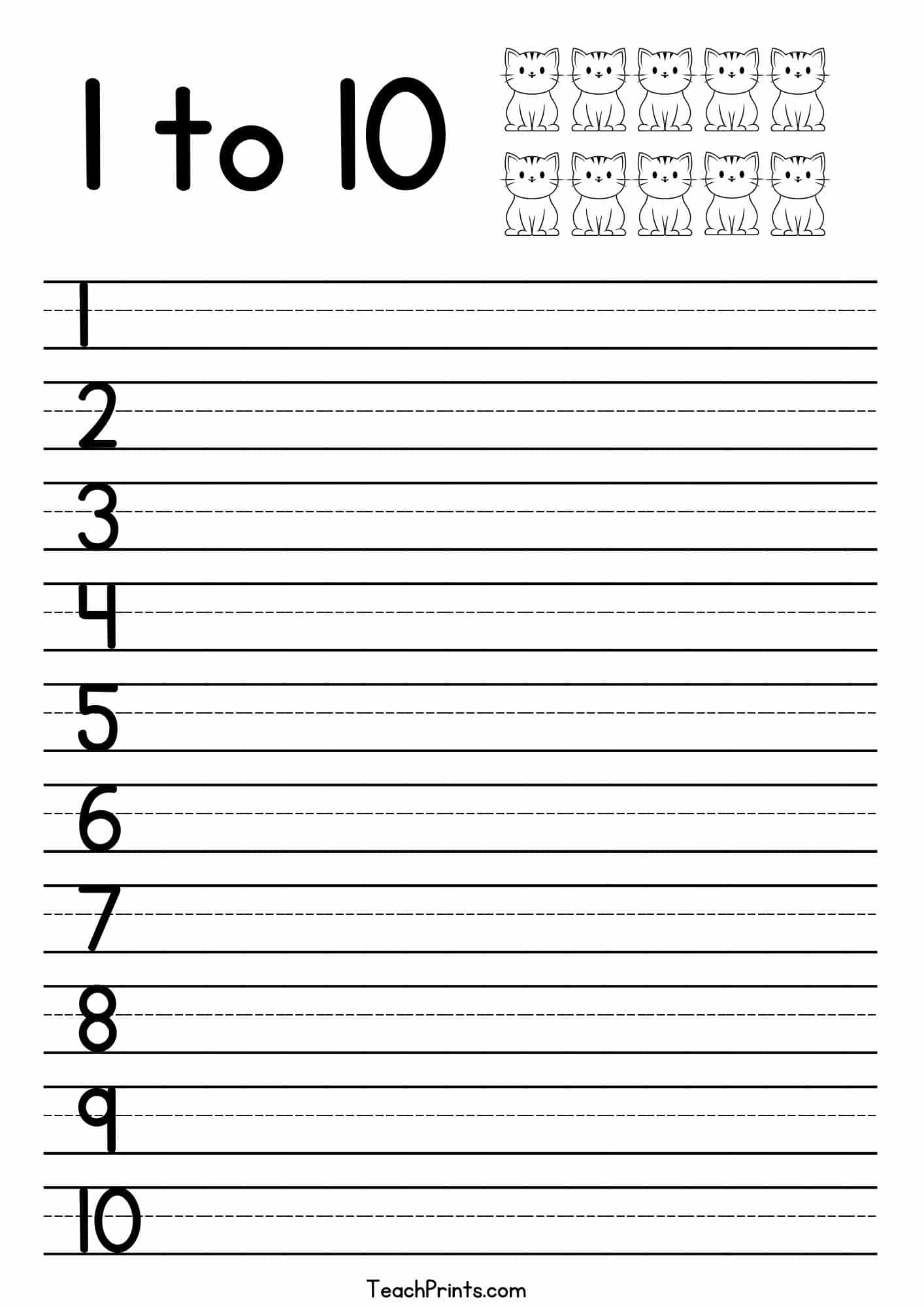 Tracing Numbers 1 10 Worksheets Free Printable Pdfs Teach Prints Tracing Numbers 1 10 Worksheets Free Printable Pdfs Teach Prints