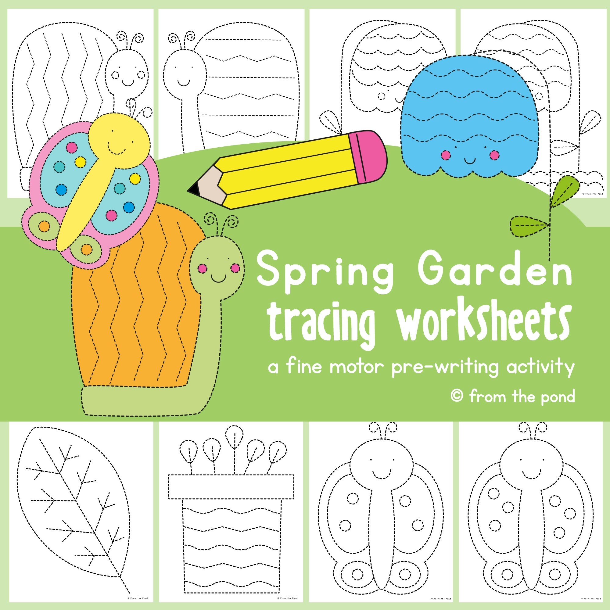 Tracing Pages For Kindergarten And Preschool To Help Children Develop Skills For Writing From The Pond Tracing Pages For Kindergarten And Preschool To Help Children Develop Skills For Writing From The Pond