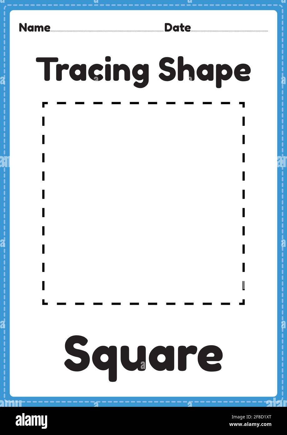Tracing Square Shapes Worksheet For Kindergarten And Preschool Tracing Square Shapes Worksheet For Kindergarten And Preschool