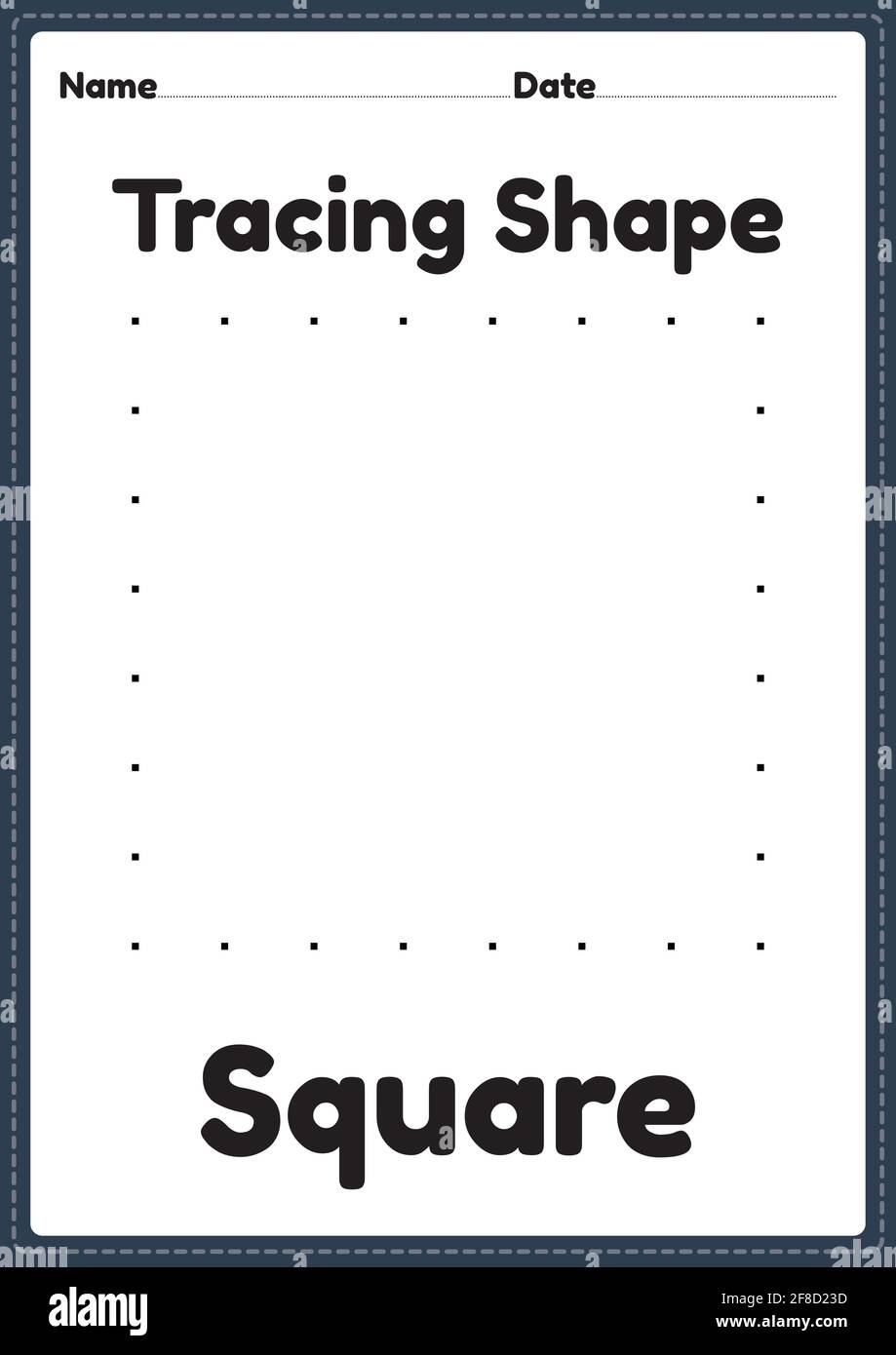 Tracing Square Shapes Worksheet For Kindergarten Hi res Stock Tracing Square Shapes Worksheet For Kindergarten Hi res Stock