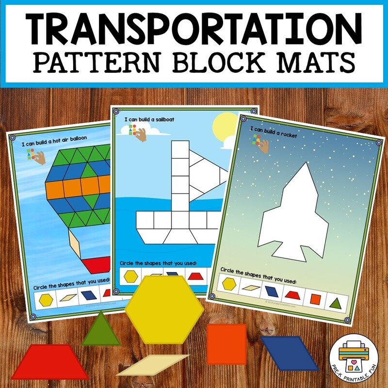 Transportation Pattern Block Mats Transportation Pattern Block Mats