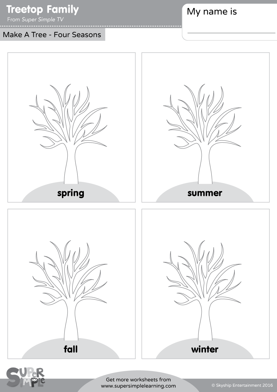 Treetop Family Make A Tree Four Seasons Super Simple Treetop Family Make A Tree Four Seasons Super Simple
