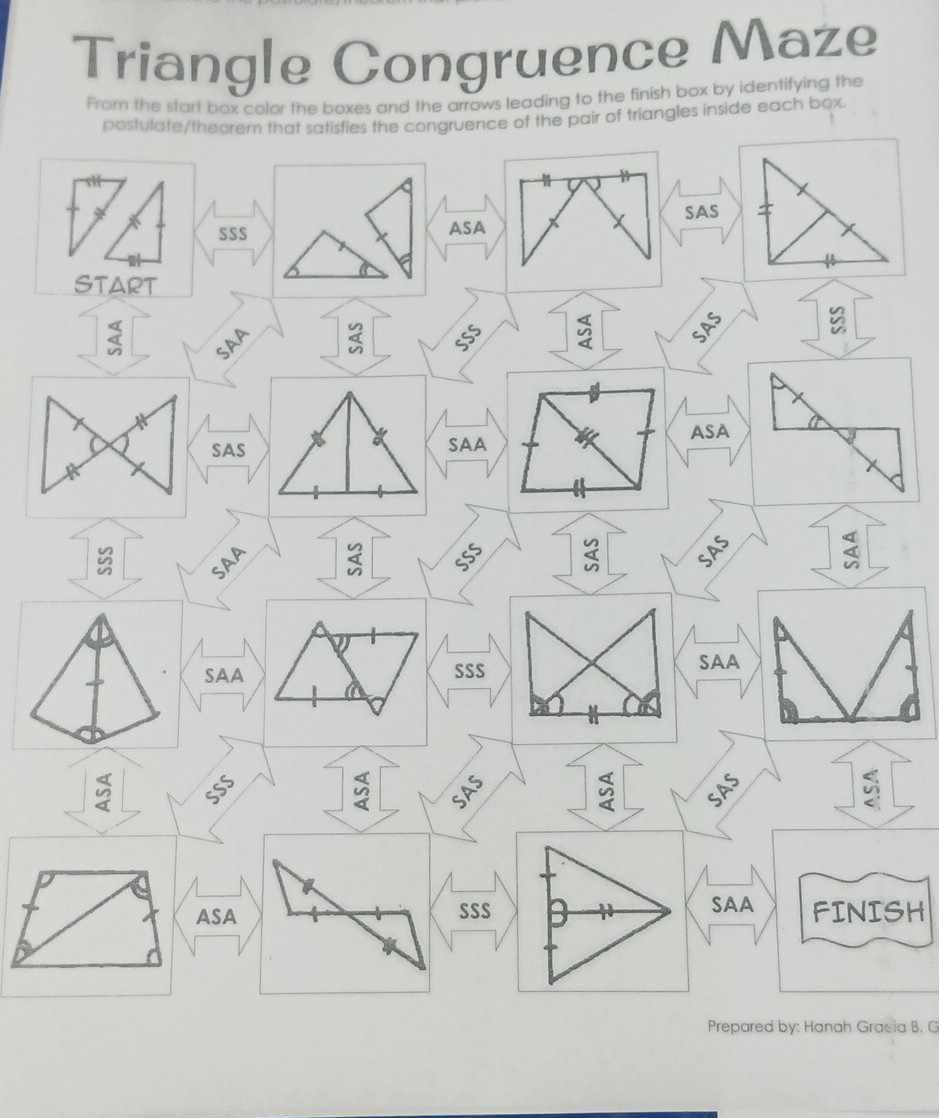 Triangle Congruence Maze From The Start Box StudyX Triangle Congruence Maze From The Start Box StudyX