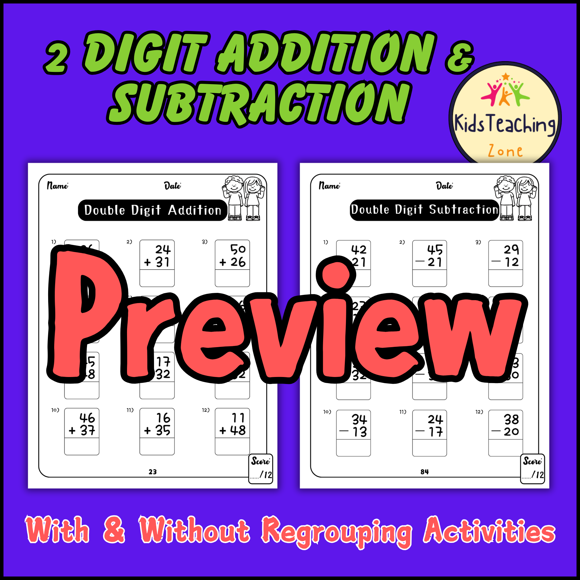 Math With Regrouping Worksheet Math With Regrouping Worksheet