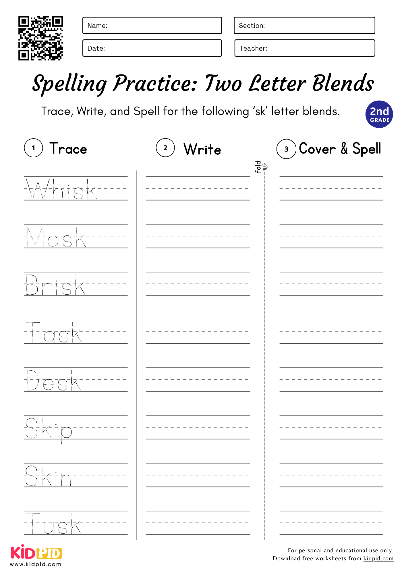Two Letter Blends Practice Worksheet For Grade 2 Kidpid Two Letter Blends Practice Worksheet For Grade 2 Kidpid