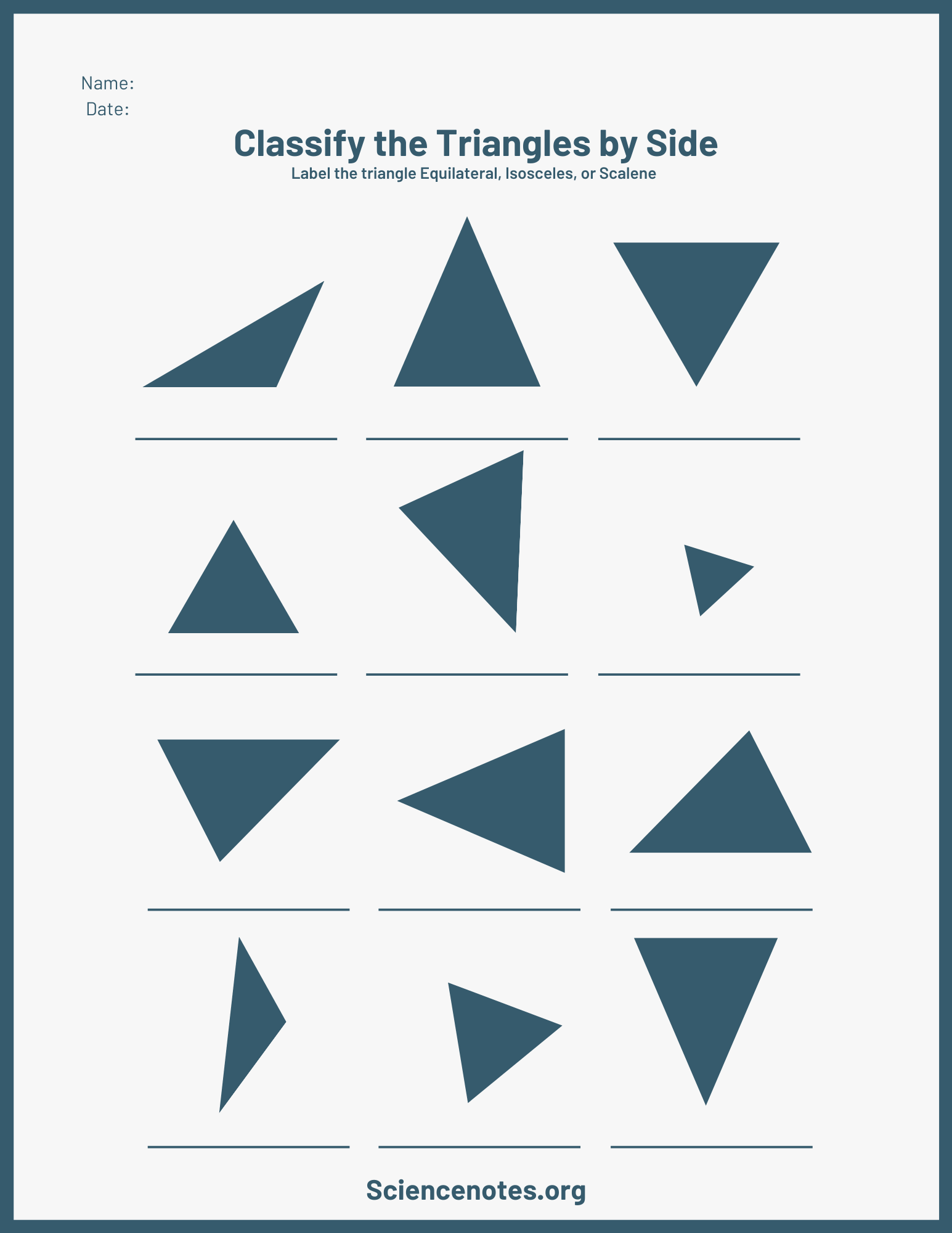 Types Of Triangles Types Of Triangles