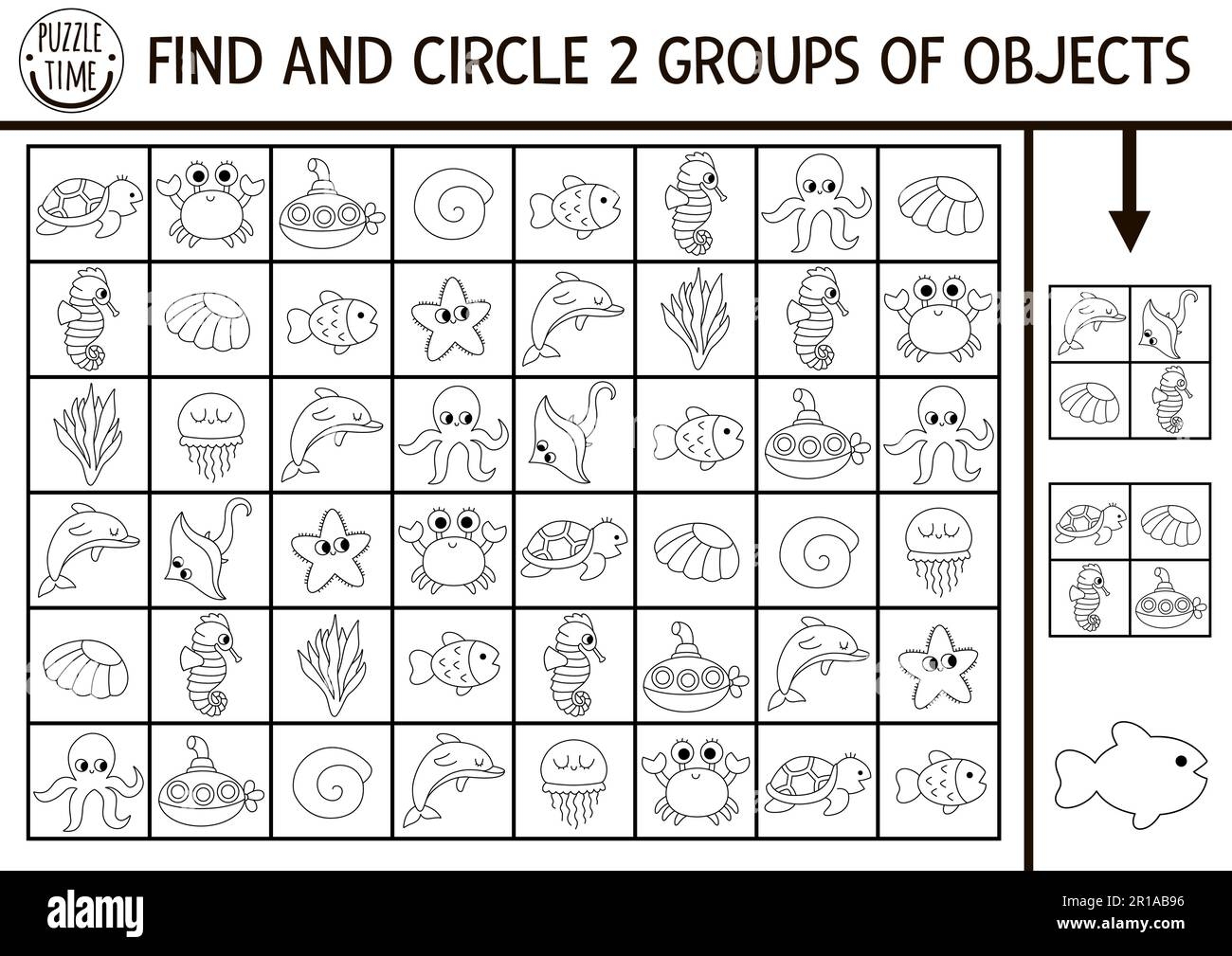 Under The Sea Black And White Seek And Find Game With Traditional Symbols Attention Skills Training Puzzle Ocean Printable Line Activity For Kids W Stock Vector Image U0026 Art Alamy Under The Sea Black And White Seek And Find Game With Traditional Symbols Attention Skills Training Puzzle Ocean Printable Line Activity For Kids W Stock Vector Image U0026 Art Alamy