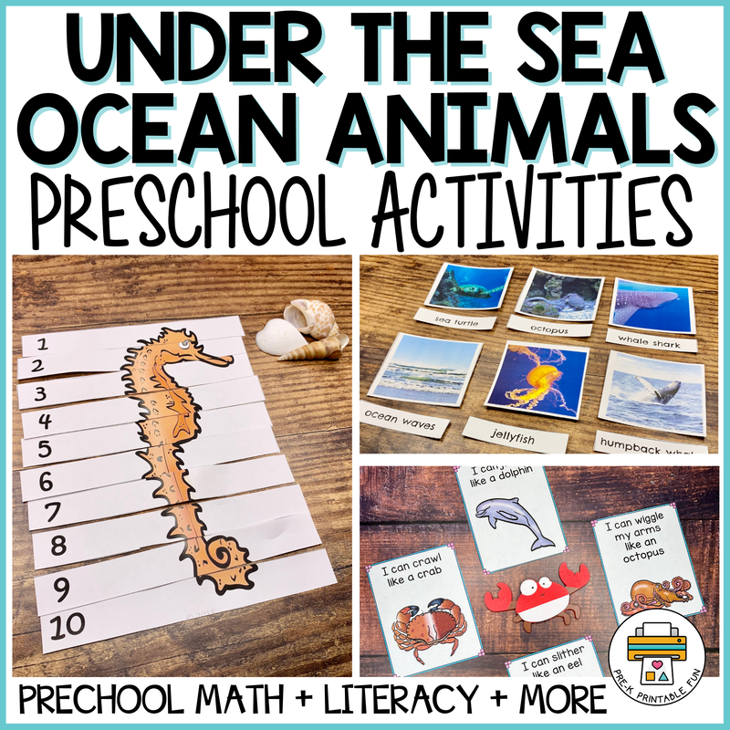 Ocean Activities For Preschoolers Printable