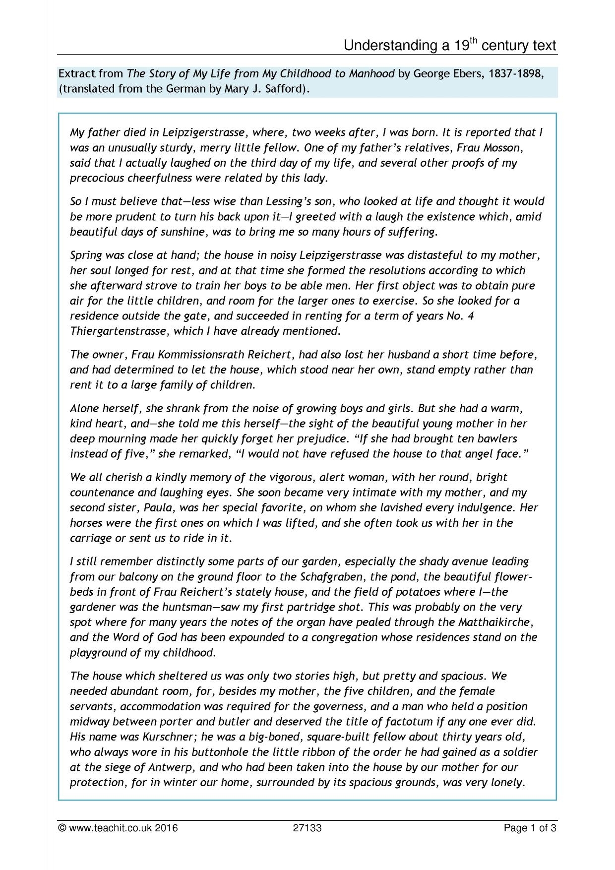 Ks4 Reading Comprehension Worksheets Ks4 Reading Comprehension Worksheets