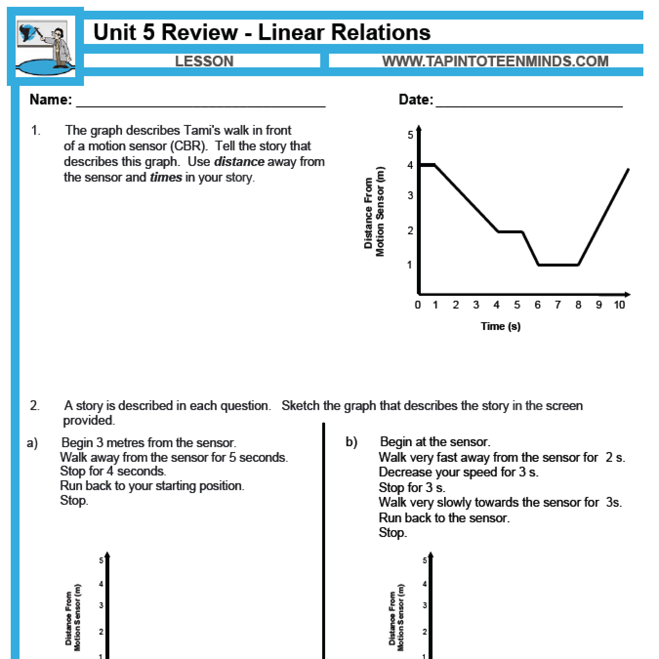 Free Printable Worksheet Modeling Linear Relationships Free Printable Worksheet Modeling Linear Relationships