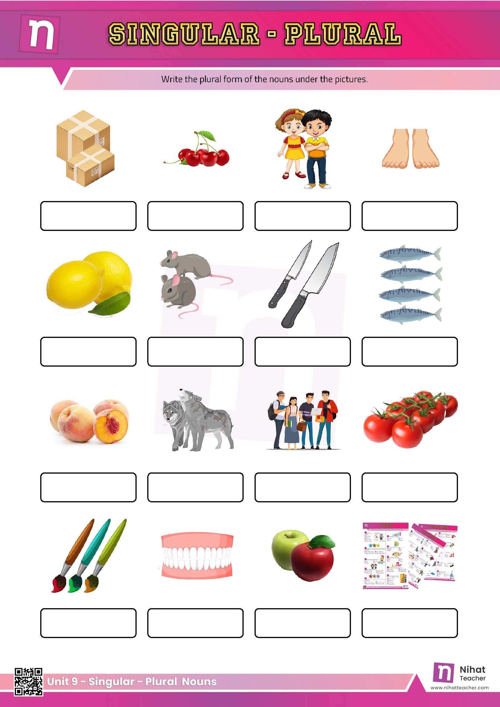 Free Plural Noun Worksheets Printable