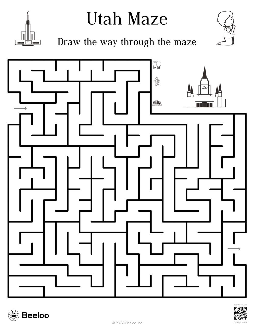 Utah Maze Beeloo Printable Crafts And Activities For Kids Utah Maze Beeloo Printable Crafts And Activities For Kids