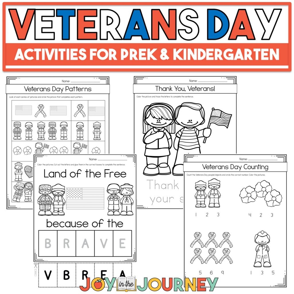 Veteran s Day Activities For Preschool Kindergarten Joy In The Journey