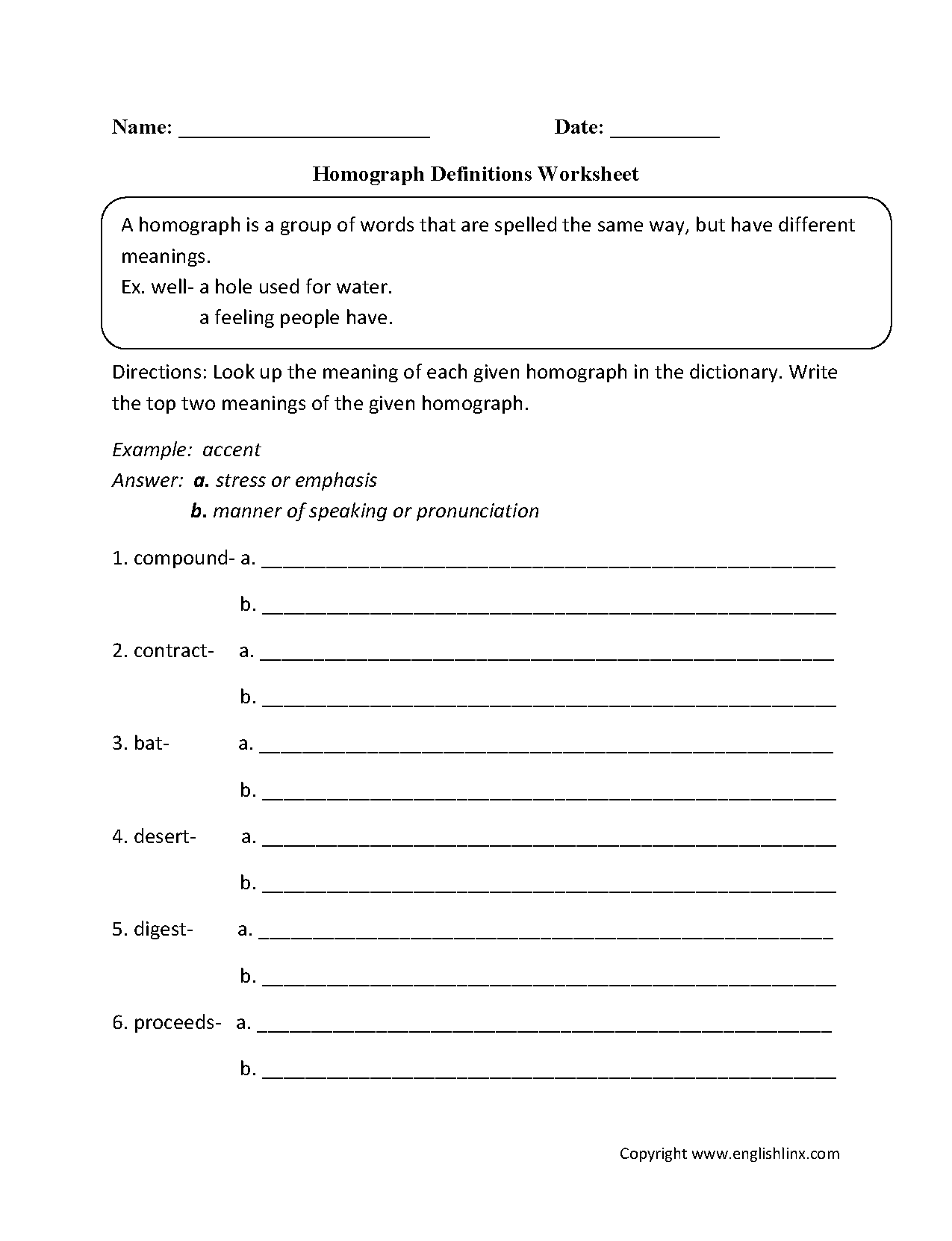 Vocabulary Worksheets Homograph Worksheets Vocabulary Worksheets Homograph Worksheets
