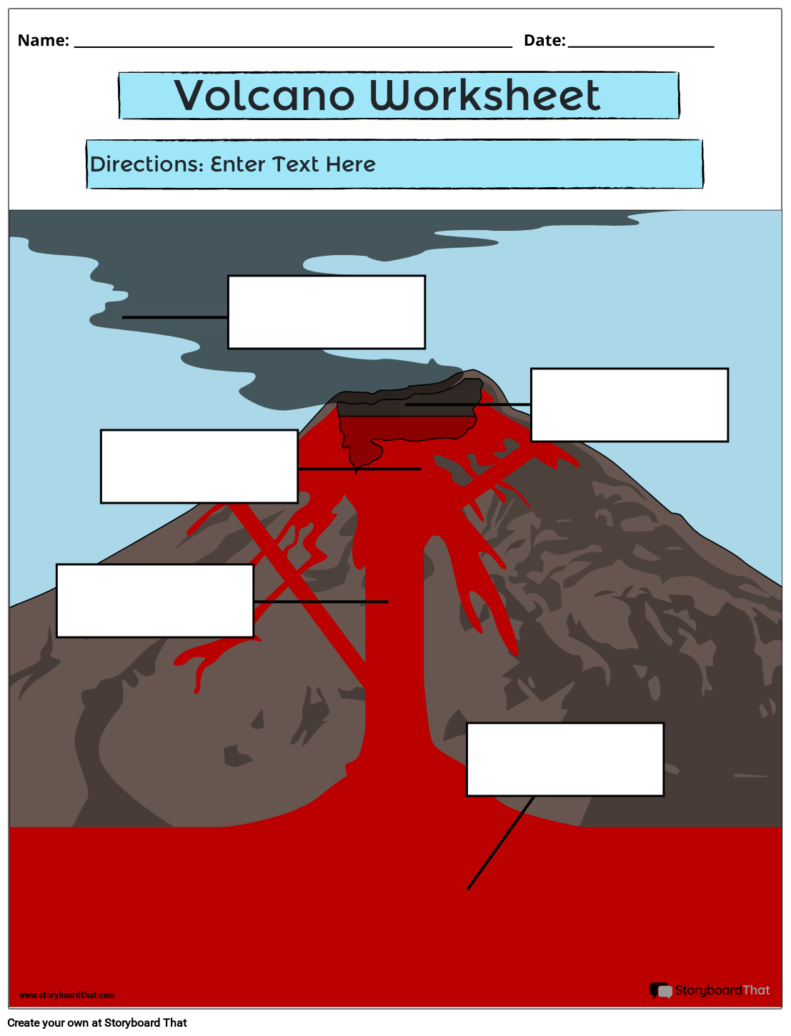 Volcano Worksheets Free Customizable From Storyboard That Volcano Worksheets Free Customizable From Storyboard That