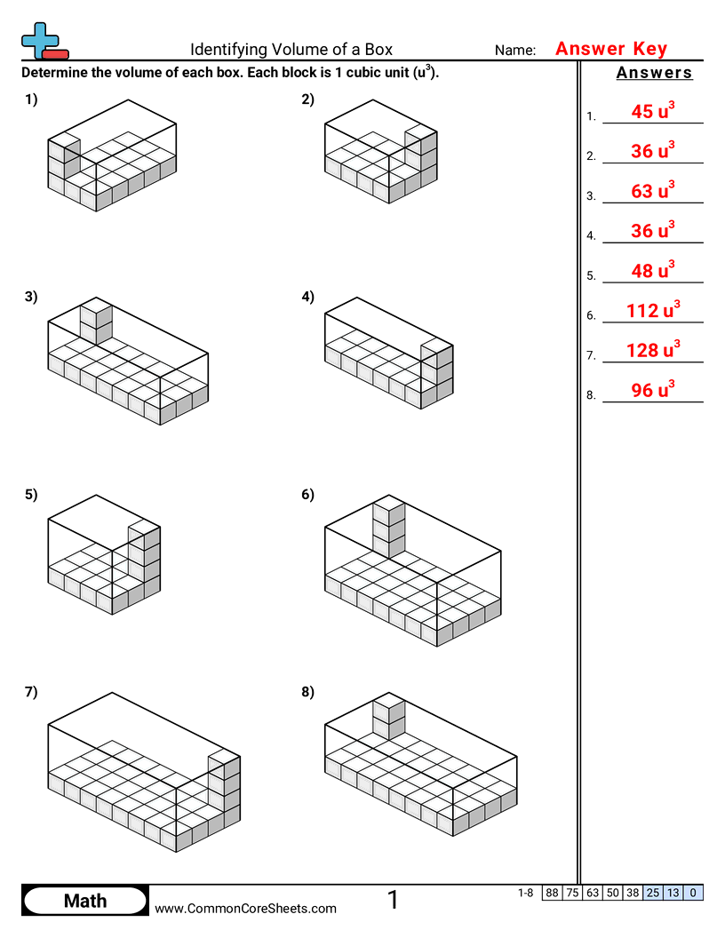 Volume Worksheets Volume Worksheets