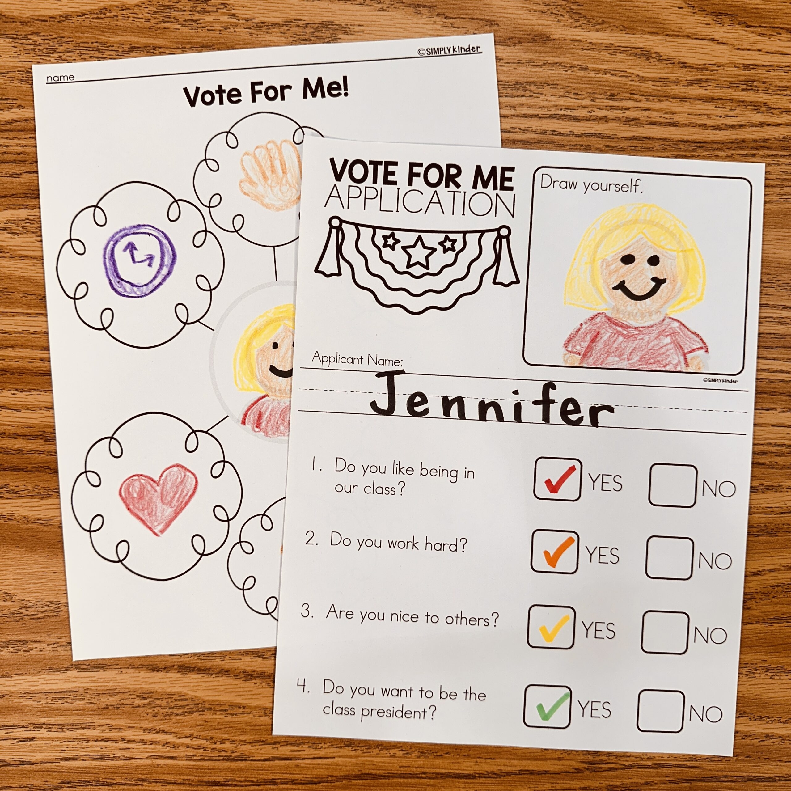 Vote For Me Printables Simply Kinder Plus Vote For Me Printables Simply Kinder Plus