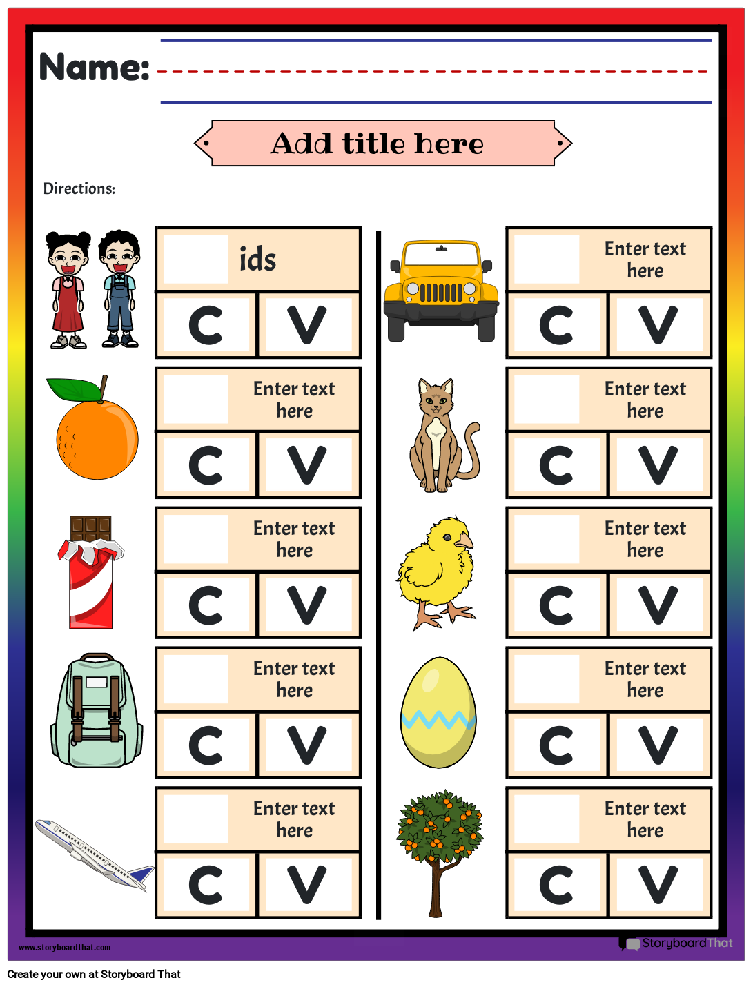 Printable Preschool Vowels