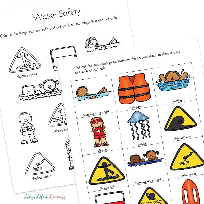 Water Safety Worksheets For Kids Story Living Life And Learning