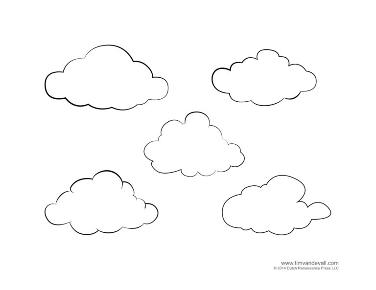 Weather For Kids Free Cloud Templates And Weather Coloring Pages