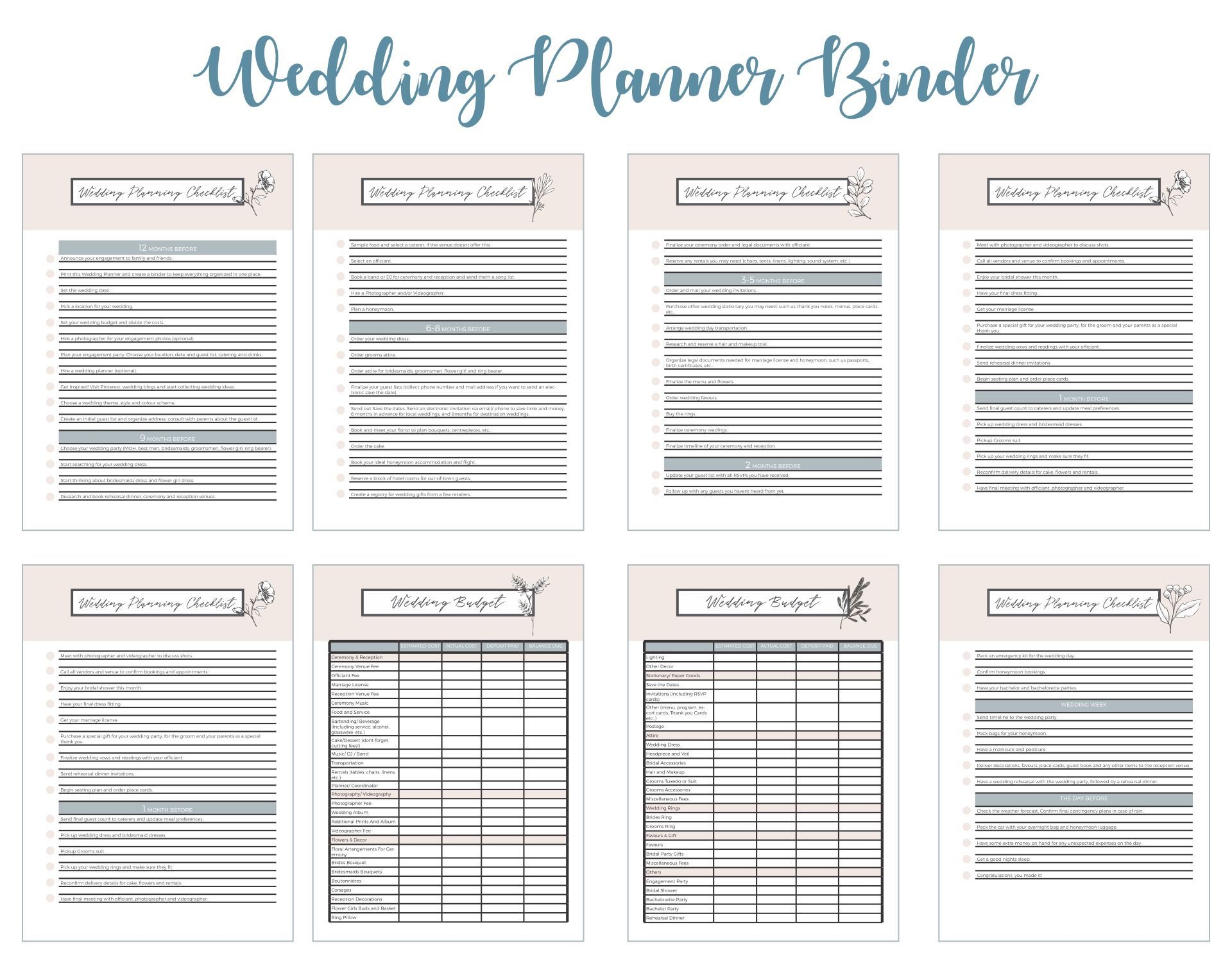 Wedding Planning 10 Free PDF Printables Printablee Worksheets Library