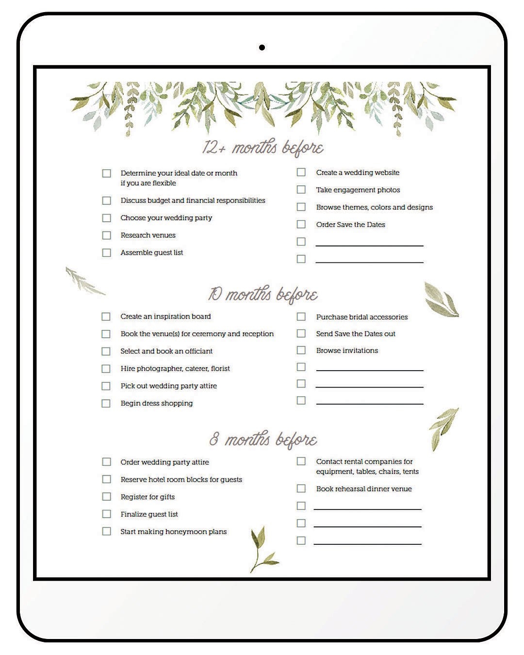 Wedding Planning Printables Free Templates To Keep You Organized Worksheets Library