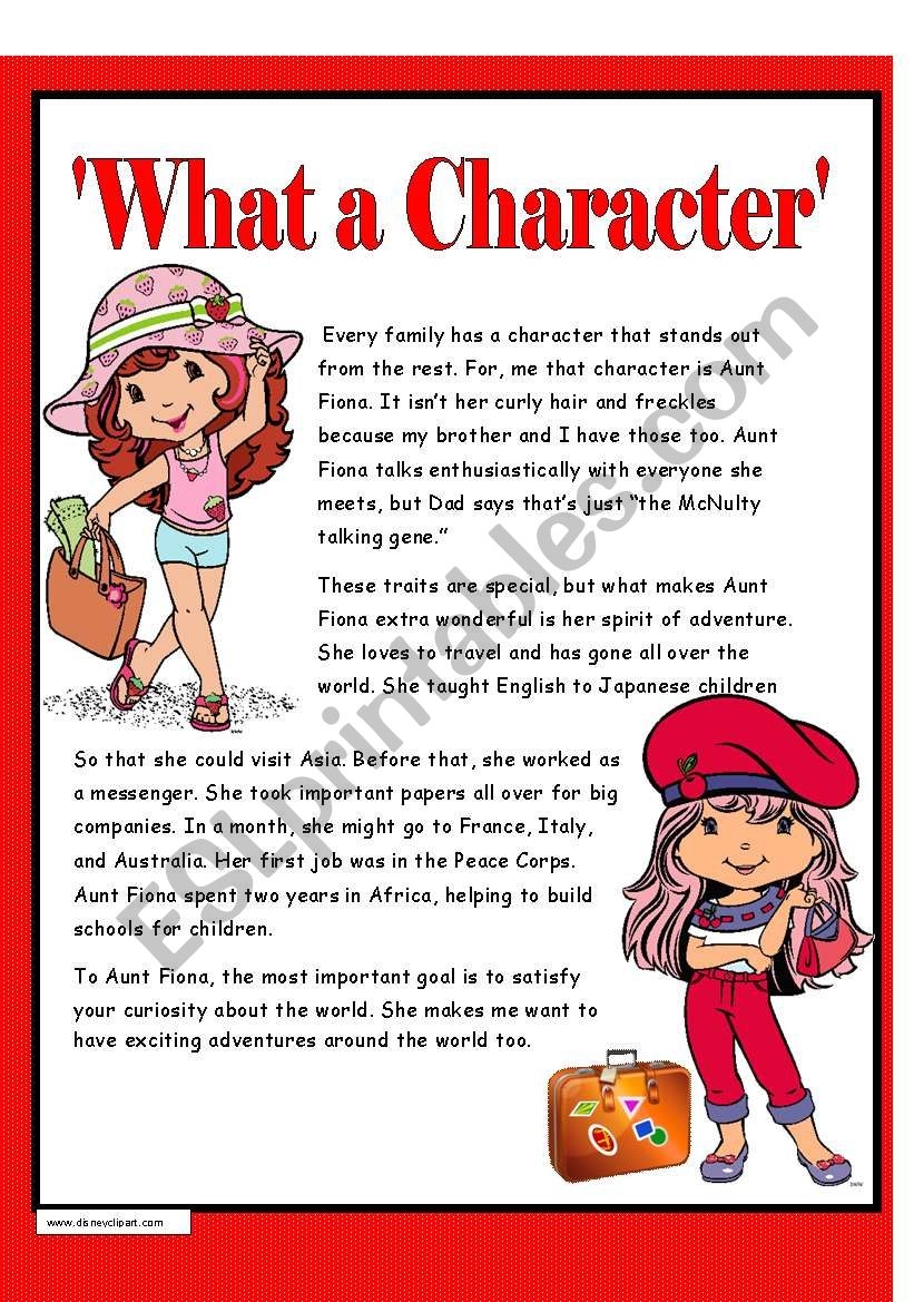 What A Character Reading Comprehension ESL Worksheet By Worksheets Library What A Character Reading Comprehension ESL Worksheet By Worksheets Library