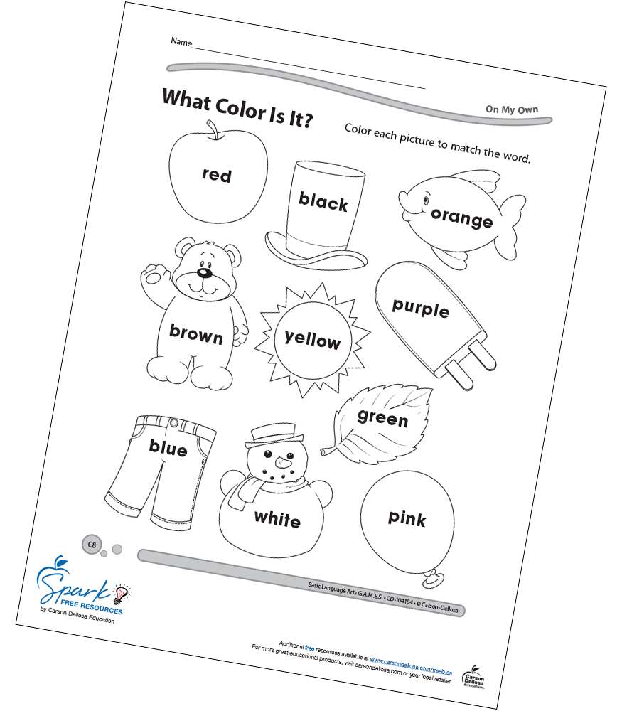 What Color Is It Free Printable Carson Dellosa Worksheets Library What Color Is It Free Printable Carson Dellosa Worksheets Library