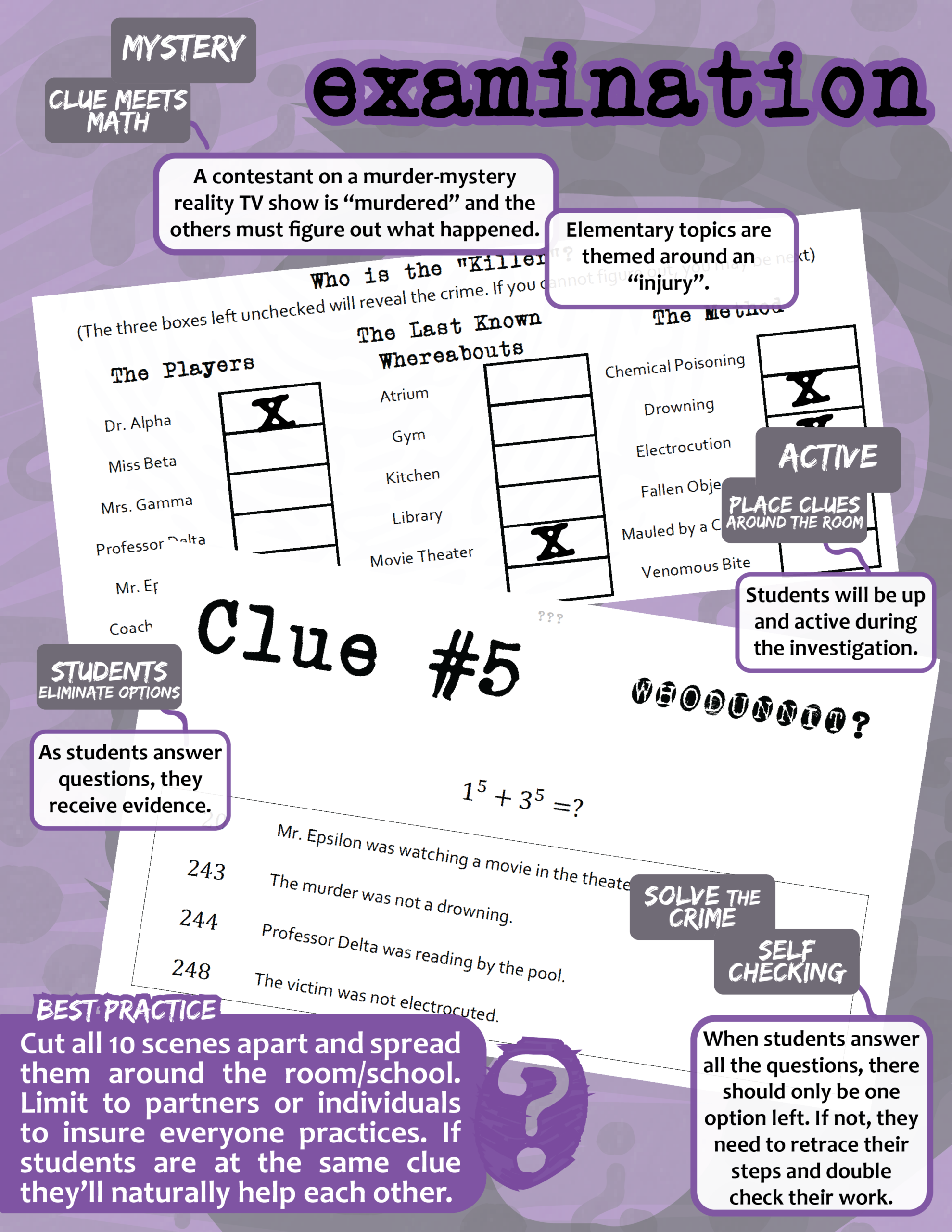 Whodunnit ALL OF THEM Math Bundle Grades 9 12 Whodunnit ALL OF THEM Math Bundle Grades 9 12