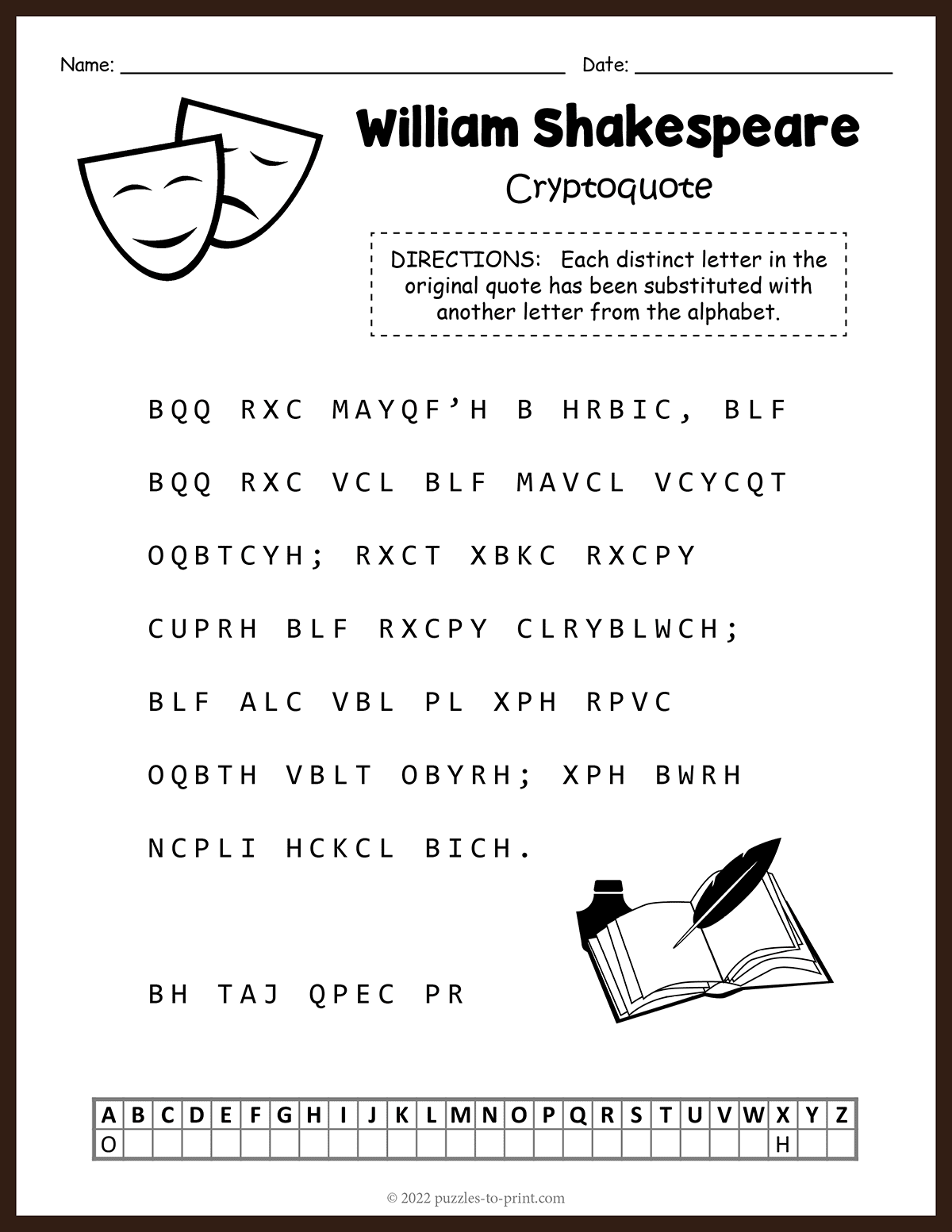 Printable Shakespeare Worksheets Printable Shakespeare Worksheets