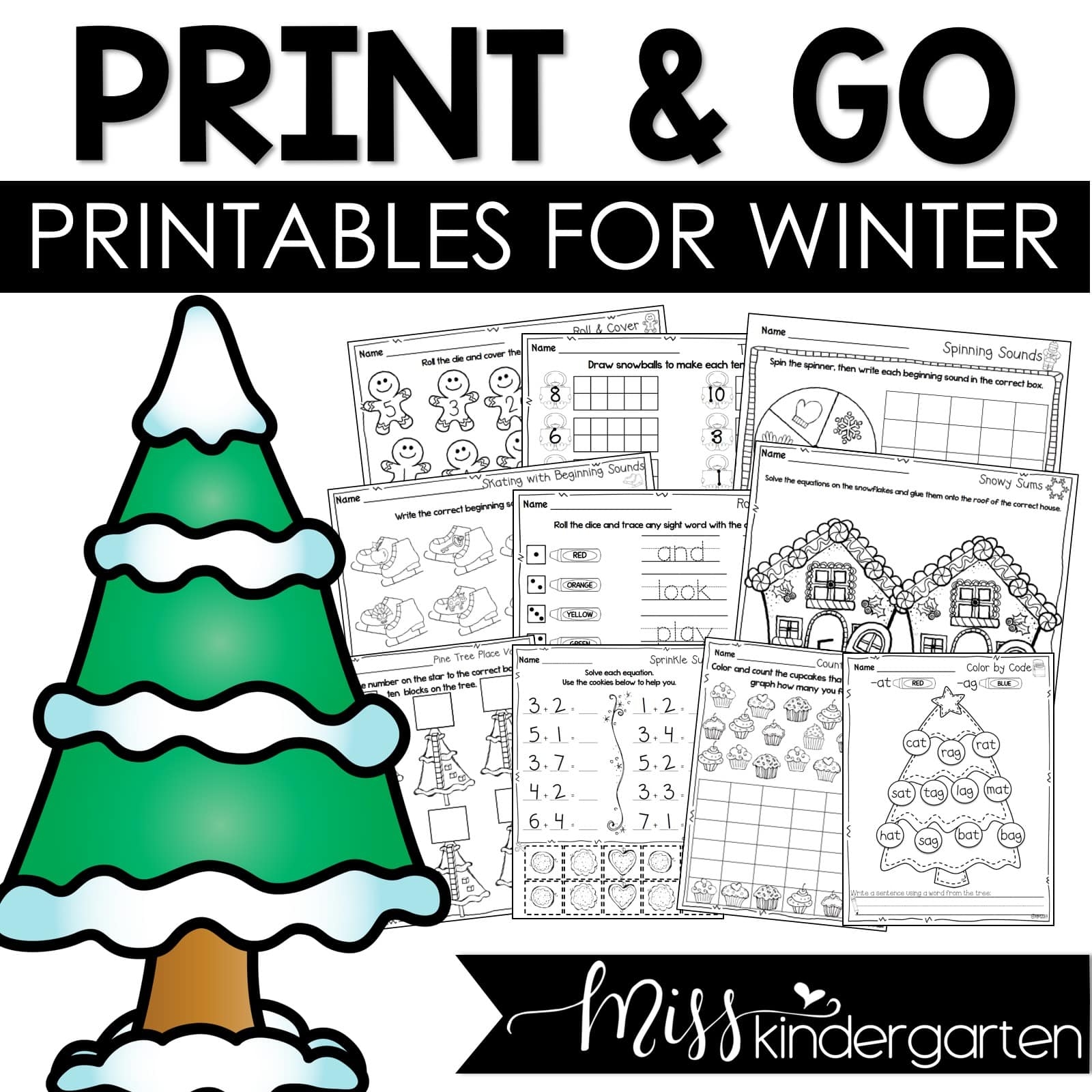 Winter Activities Print And Go Printables For Winter Miss Kindergarten Winter Activities Print And Go Printables For Winter Miss Kindergarten