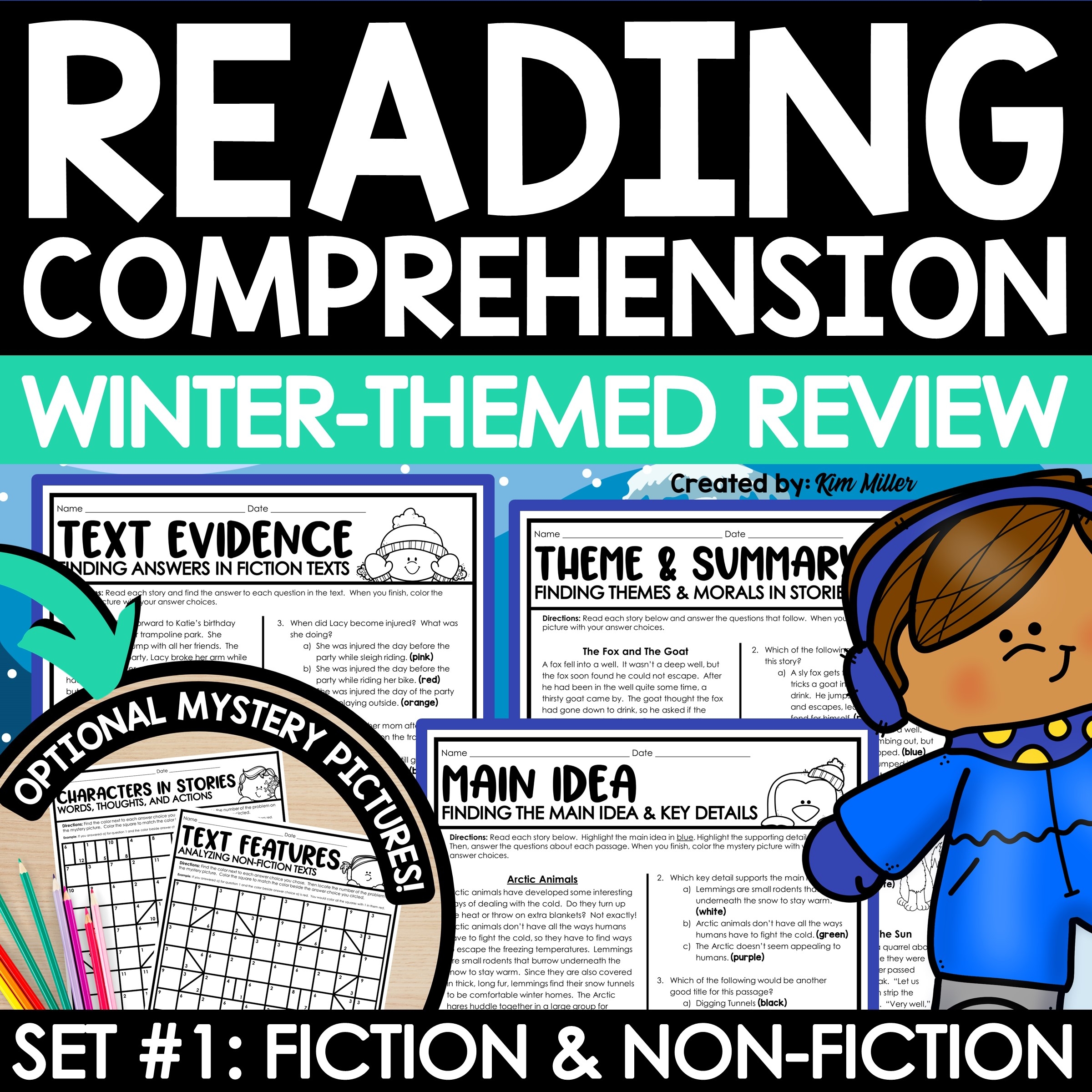 Winter Reading Comprehension Worksheets 4th Grade