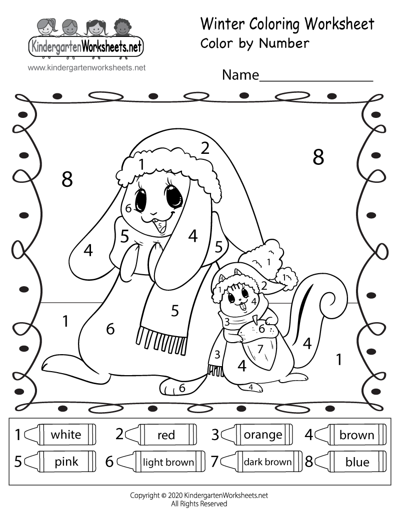 Winter Color By Number Worksheet Free Printable Digital U0026 PDF