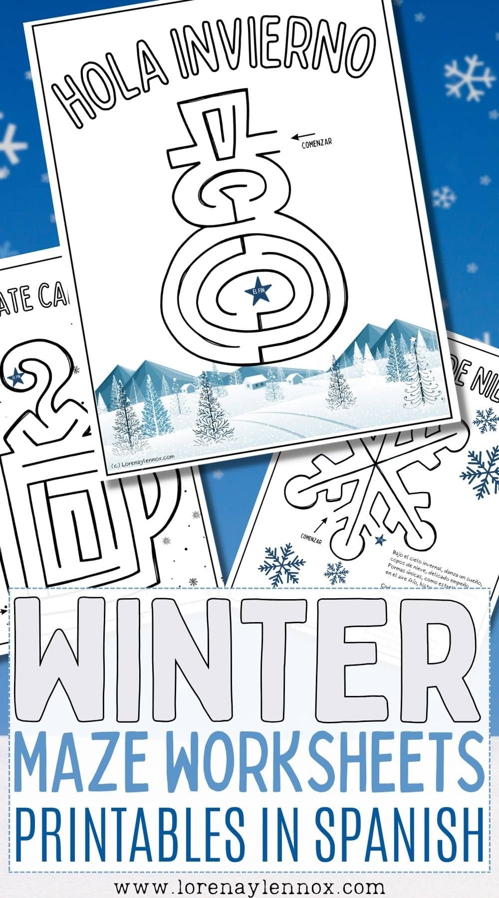 Winter Maze Printable In Spanish Freebie Bilingual Beginnings Winter Maze Printable In Spanish Freebie Bilingual Beginnings