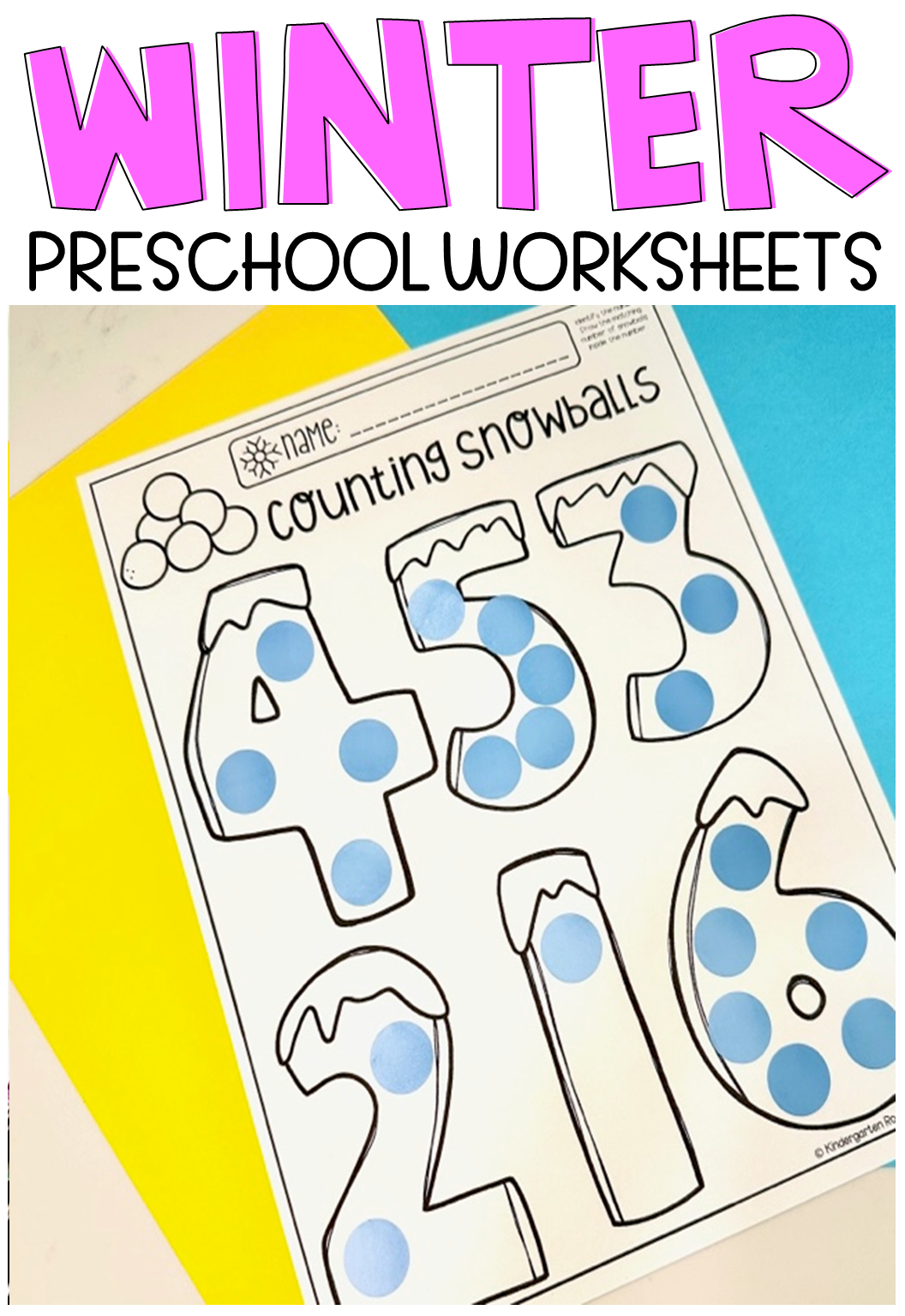 Printable Winter Math Activities For Preschoolers
