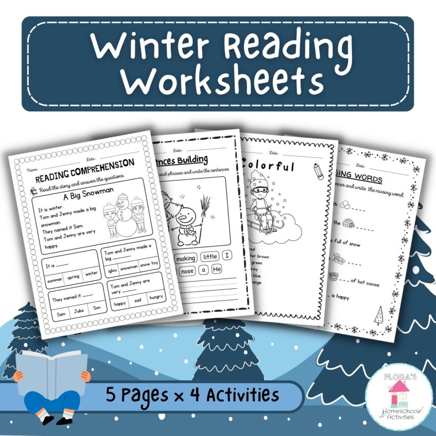 Winter Reading Comprehension 20 Reading Worksheets For HS K