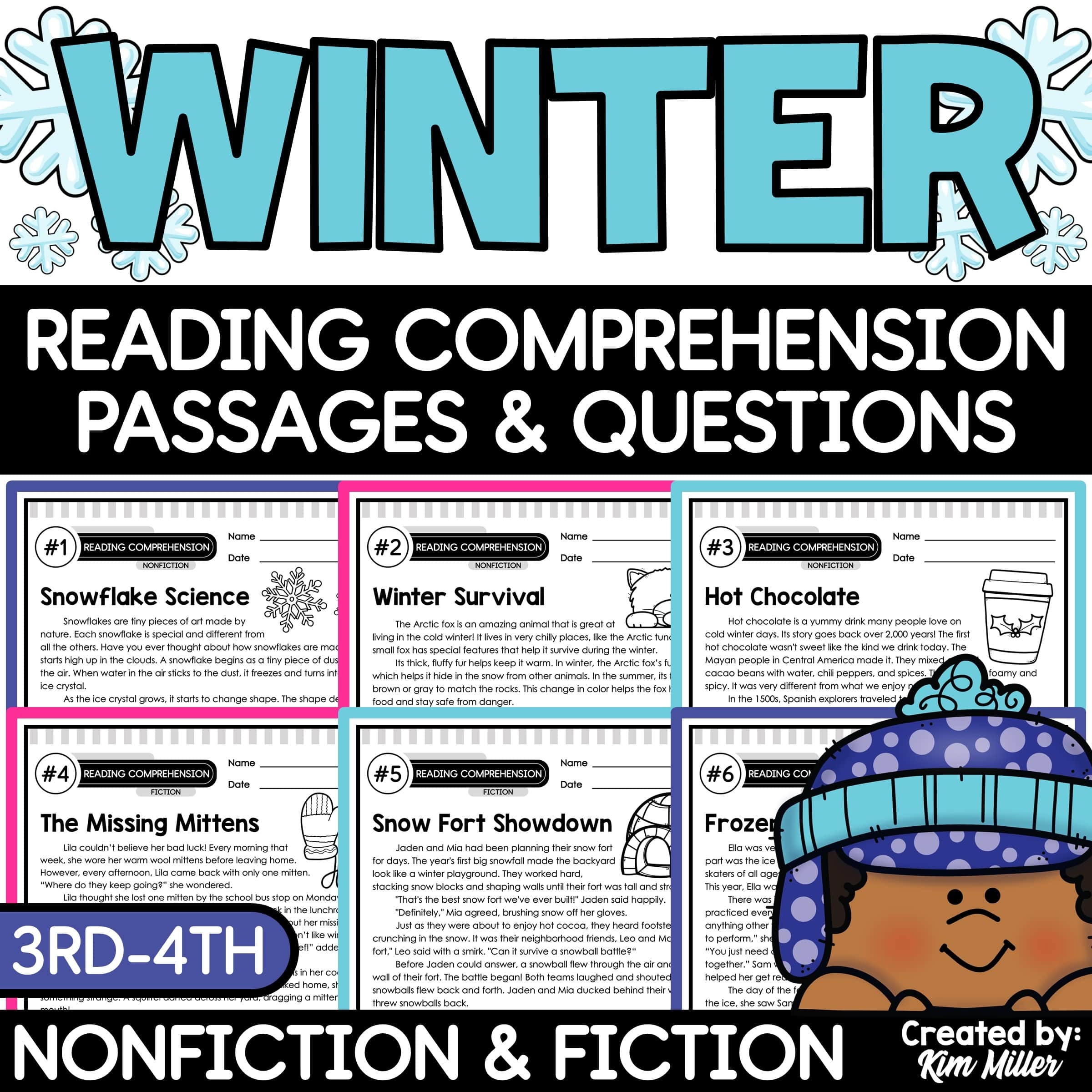 Winter Reading Comprehension Passages And Questions Winter Reading Activities A Love Of Teaching Kim Miller Winter Reading Comprehension Passages And Questions Winter Reading Activities A Love Of Teaching Kim Miller