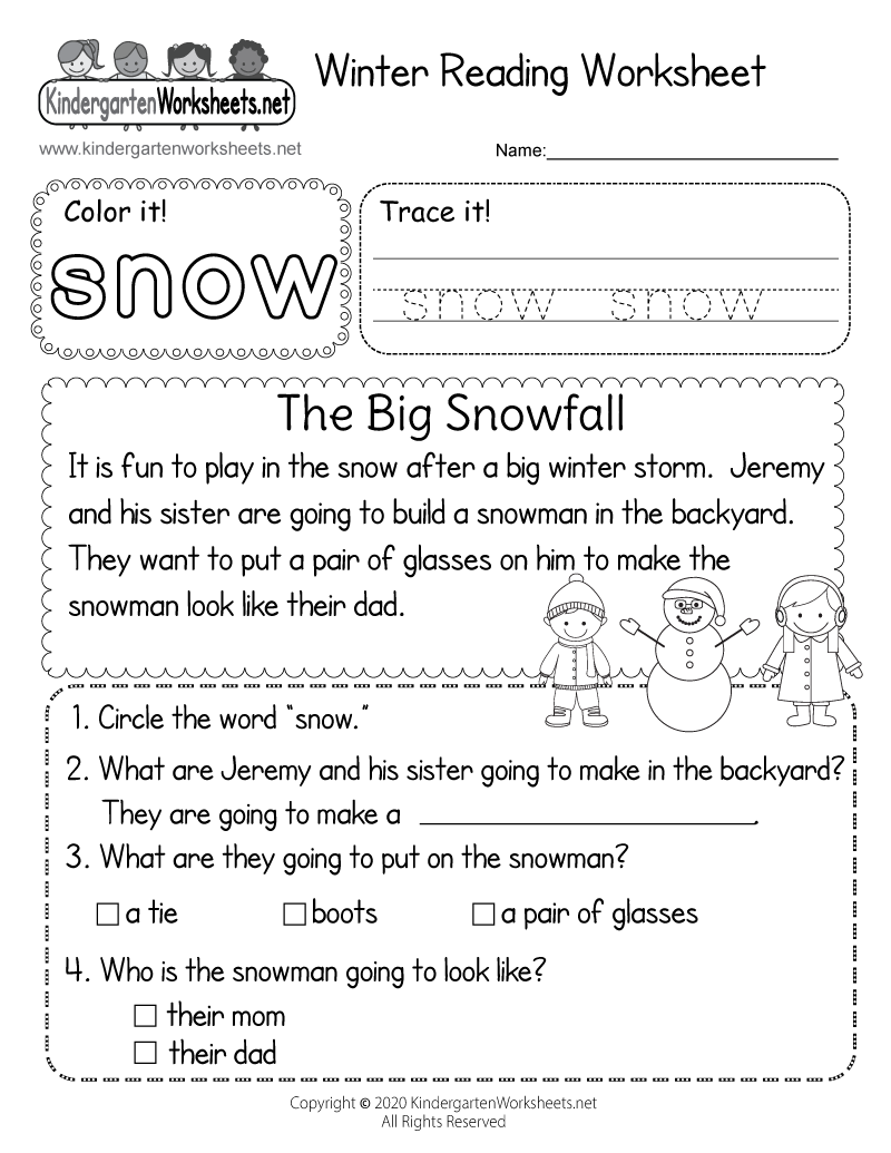Winter Reading Worksheet Free Printable Digital U0026 PDF Winter Reading Worksheet Free Printable Digital U0026 PDF