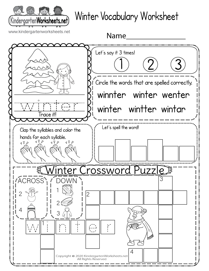 Winter Printable Worksheets Free Winter Printable Worksheets Free