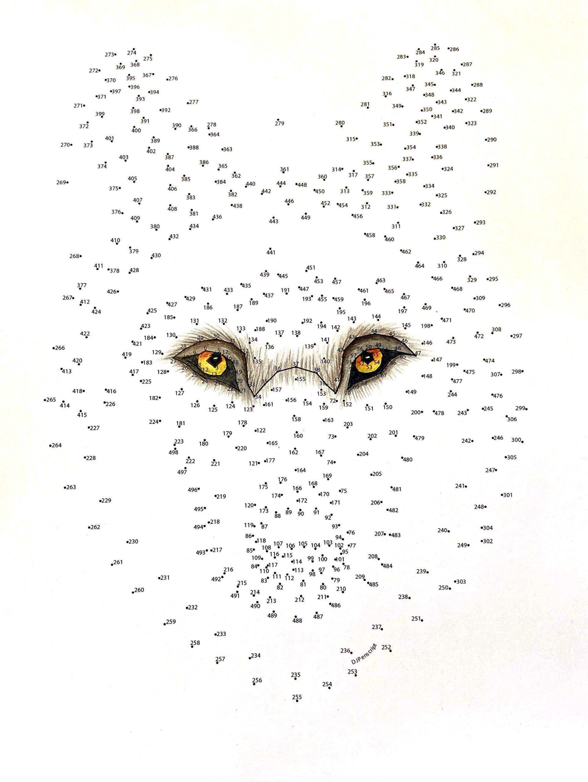 Wolf Extreme Dot To Dot PDF Activity And Coloring Page Etsy