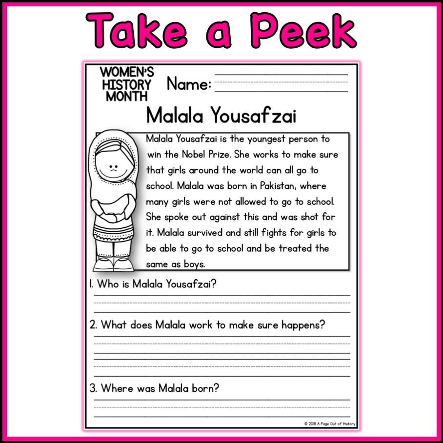 History Reading Comprehension Worksheets For Kids